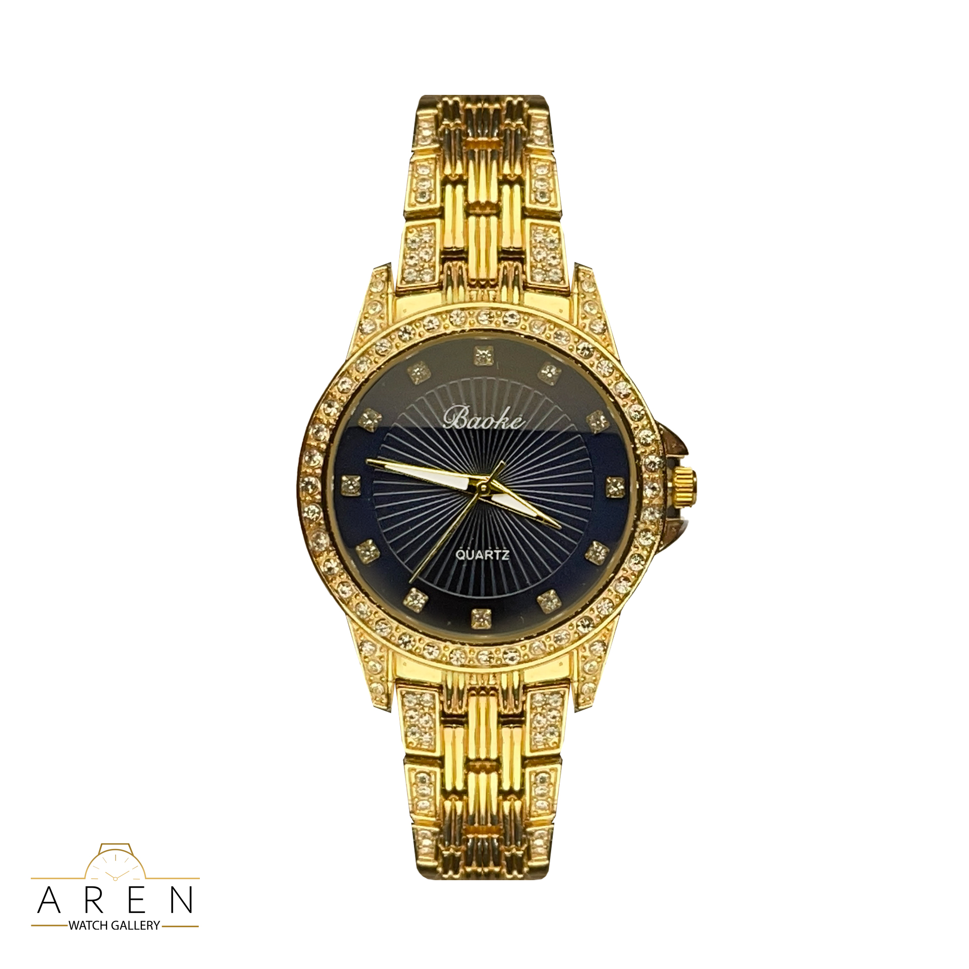 ساعت مچی زنانه Baoke بند فلزی نگین‌دار کلاسیک
